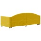 vidaXL Divano Letto Estraibile con Cassetti Giallo 80x200cm in Velluto vidaXL Divano Letto Estraibile con Cassetti Giallo 80x200cm in Velluto