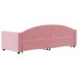 vidaXL Divano Letto Estraibile con Cassetti Rosa 80x200 cm Velluto