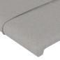Testiera a LED Grigio Chiaro 90x5x118/128 cm in Tessuto Testiera a LED Grigio Chiaro 90x5x118/128 cm in Tessuto