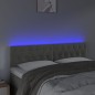 Testiera a LED Grigio Chiaro 160x7x78/88 cm in Velluto Testiera a LED Grigio Chiaro 160x7x78/88 cm in Velluto
