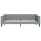 vidaXL Divano Letto Estraibile Cassetti Grigio Chiaro 90x200cm Tessuto vidaXL Divano Letto Estraibile Cassetti Grigio Chiaro 90x200cm Tessuto