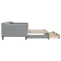 vidaXL Divano Letto Estraibile Cassetti Grigio Chiaro 90x200cm Tessuto vidaXL Divano Letto Estraibile Cassetti Grigio Chiaro 90x200cm Tessuto