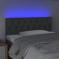 Testiera a LED Grigio Scuro 100x7x78/88 cm in Tessuto Testiera a LED Grigio Scuro 100x7x78/88 cm in Tessuto