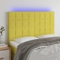 Testiera a LED Verde 144x5x118/128 cm in Tessuto