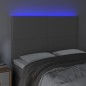 Testiera a LED Grigio 144x5x118/128 cm in Similpelle Testiera a LED Grigio 144x5x118/128 cm in Similpelle