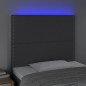 Testiera a LED Grigio Scuro 80x5x118/128 cm in Tessuto Testiera a LED Grigio Scuro 80x5x118/128 cm in Tessuto