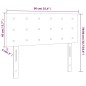 Testiera a LED Nera 90x5x78/88 cm in Similpelle Testiera a LED Nera 90x5x78/88 cm in Similpelle