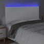 Testiera a LED Bianco 180x5x118/128 cm in Similpelle Testiera a LED Bianco 180x5x118/128 cm in Similpelle