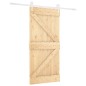 vidaXL Porta Scorrevole con Set Hardware 90x210 cm Legno Massello Pino