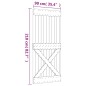 vidaXL Porta Scorrevole con Set Hardware 90x210 cm Legno Massello Pino vidaXL Porta Scorrevole con Set Hardware 90x210 cm Legno Massello Pino