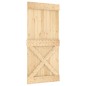 vidaXL Porta Scorrevole con Set Hardware 95x210 cm Legno Massello Pino vidaXL Porta Scorrevole con Set Hardware 95x210 cm Legno Massello Pino