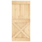 vidaXL Porta Scorrevole con Set Hardware 95x210 cm Legno Massello Pino vidaXL Porta Scorrevole con Set Hardware 95x210 cm Legno Massello Pino