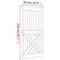 vidaXL Porta Scorrevole con Set Hardware 95x210 cm Legno Massello Pino vidaXL Porta Scorrevole con Set Hardware 95x210 cm Legno Massello Pino