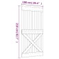 vidaXL Porta Scorrevole con Set Hardware 100x210cm Legno Massello Pino