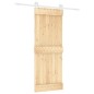 vidaXL Porta Scorrevole con Set Hardware 80x210 cm Legno Massello Pino vidaXL Porta Scorrevole con Set Hardware 80x210 cm Legno Massello Pino