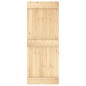 vidaXL Porta Scorrevole con Set Hardware 80x210 cm Legno Massello Pino vidaXL Porta Scorrevole con Set Hardware 80x210 cm Legno Massello Pino
