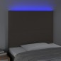 Testiera a LED Tortora 80x5x118/128 cm in Tessuto Testiera a LED Tortora 80x5x118/128 cm in Tessuto