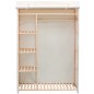 vidaXL Armadio in Stoffa e Legno di Pino 110x40x170 cm vidaXL Armadio in Stoffa e Legno di Pino 110x40x170 cm