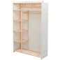 vidaXL Armadio in Stoffa e Legno di Pino 110x40x170 cm vidaXL Armadio in Stoffa e Legno di Pino 110x40x170 cm
