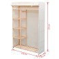 vidaXL Armadio in Stoffa e Legno di Pino 110x40x170 cm vidaXL Armadio in Stoffa e Legno di Pino 110x40x170 cm