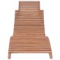 vidaXL Lettino Prendisole Pieghevole in Massello di Teak vidaXL Lettino Prendisole Pieghevole in Massello di Teak