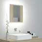vidaXL Armadietto a Specchio con Luci LED Rovere Sonoma in Acrilico vidaXL Armadietto a Specchio con Luci LED Rovere Sonoma in Acrilico