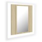 vidaXL Armadietto a Specchio con Luci LED Rovere Sonoma in Acrilico vidaXL Armadietto a Specchio con Luci LED Rovere Sonoma in Acrilico