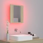 vidaXL Armadietto a Specchio con Luci LED Rovere Sonoma in Acrilico vidaXL Armadietto a Specchio con Luci LED Rovere Sonoma in Acrilico