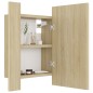 vidaXL Armadietto a Specchio con Luci LED Rovere Sonoma in Acrilico vidaXL Armadietto a Specchio con Luci LED Rovere Sonoma in Acrilico
