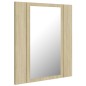vidaXL Armadietto a Specchio con Luci LED Rovere Sonoma in Acrilico vidaXL Armadietto a Specchio con Luci LED Rovere Sonoma in Acrilico
