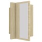 vidaXL Armadietto a Specchio con Luci LED Rovere Sonoma in Acrilico vidaXL Armadietto a Specchio con Luci LED Rovere Sonoma in Acrilico