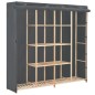 vidaXL Armadio Grigio 173x40x170 cm in Tessuto