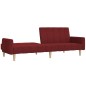 vidaXL Divano Letto a 2 Posti Rosso Vino in Tessuto vidaXL Divano Letto a 2 Posti Rosso Vino in Tessuto
