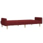 vidaXL Divano Letto a 2 Posti Rosso Vino in Tessuto vidaXL Divano Letto a 2 Posti Rosso Vino in Tessuto