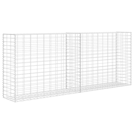 vidaXL Gabbione in Rete in Acciaio Zincato 85x30x200 cm