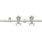 vidaXL Kit Binari Porta Scorrevole 183 cm Acciaio Inossidabile Argento