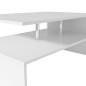 vidaXL Tavolino da Caffè in Truciolato 90x59x42 cm Bianco vidaXL Tavolino da Caffè in Truciolato 90x59x42 cm Bianco