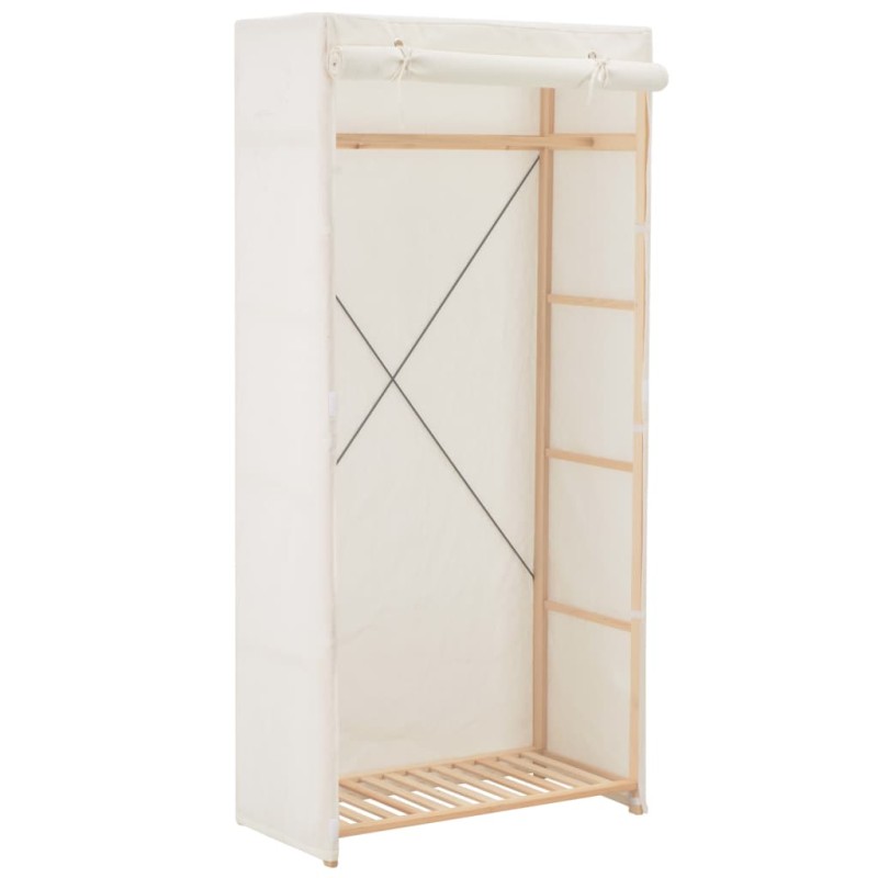 vidaXL Armadio Bianco 79x40x170 cm in Tessuto vidaXL Armadio Bianco 79x40x170 cm in Tessuto