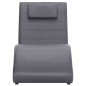 vidaXL Sdraio con Cuscino Grigio in Similpelle vidaXL Sdraio con Cuscino Grigio in Similpelle