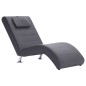 vidaXL Sdraio con Cuscino Grigio in Similpelle vidaXL Sdraio con Cuscino Grigio in Similpelle