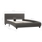 vidaXL Giroletto Grigio in Similpelle 140x200 cm vidaXL Giroletto Grigio in Similpelle 140x200 cm