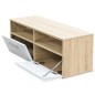 vidaXL Mobile Porta TV 2 pz in Truciolato 95x35x36 cm Rovere e Bianco vidaXL Mobile Porta TV 2 pz in Truciolato 95x35x36 cm Rovere e Bianco