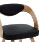 vidaXL Sedie da Pranzo 4 pz Nere in Legno Piegato e Similpelle vidaXL Sedie da Pranzo 4 pz Nere in Legno Piegato e Similpelle