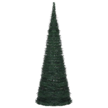 vidaXL Albero di Natale Artificiale Pop-up Stringa a LED Verde 180 cm