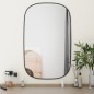 vidaXL Specchio da Parete Nero 80x50 cm
