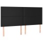 Testiera a LED Nera 160x5x118/128 cm in Similpelle Testiera a LED Nera 160x5x118/128 cm in Similpelle
