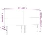 Testiera a LED Nera 160x5x118/128 cm in Similpelle Testiera a LED Nera 160x5x118/128 cm in Similpelle