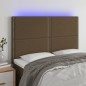 Testiera a LED Marrone Scuro 144x5x118/128 cm in Tessuto Testiera a LED Marrone Scuro 144x5x118/128 cm in Tessuto