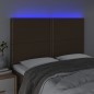 Testiera a LED Marrone Scuro 144x5x118/128 cm in Tessuto Testiera a LED Marrone Scuro 144x5x118/128 cm in Tessuto