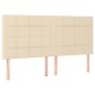 Testiera a LED Crema 180x5x118/128 cm in Tessuto Testiera a LED Crema 180x5x118/128 cm in Tessuto